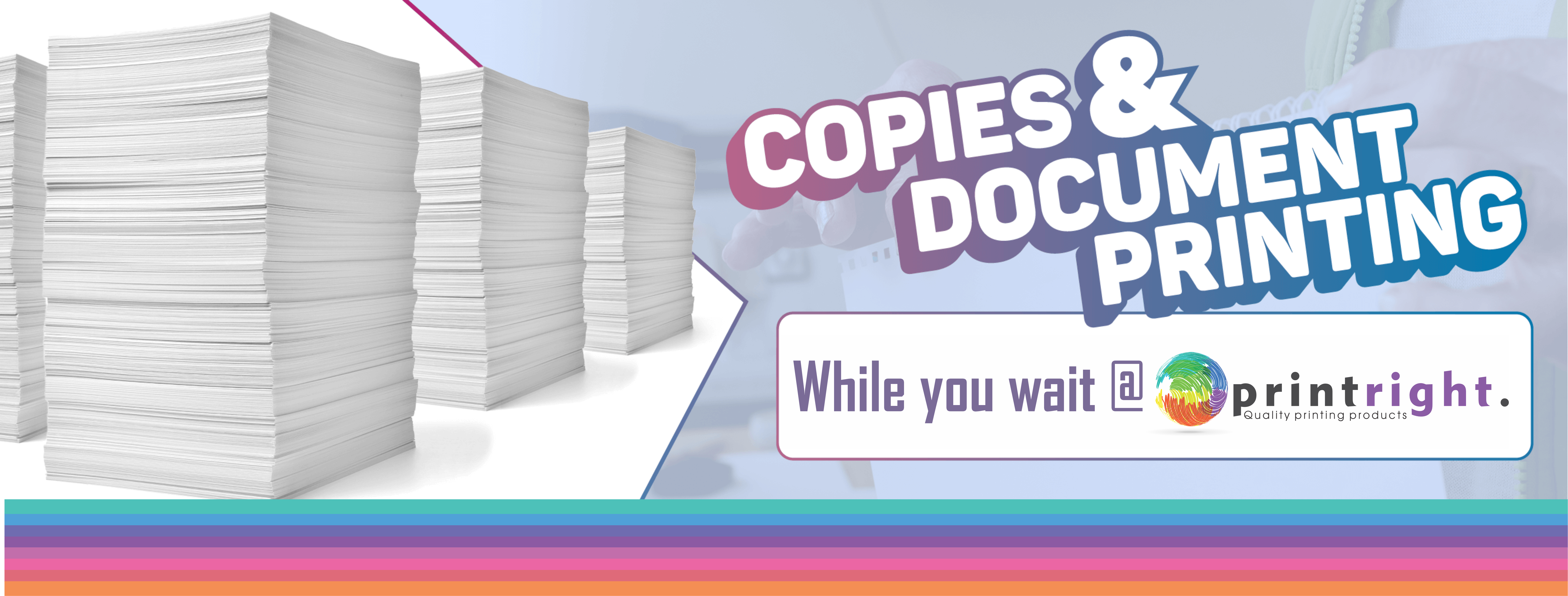 Copies and document printing banner