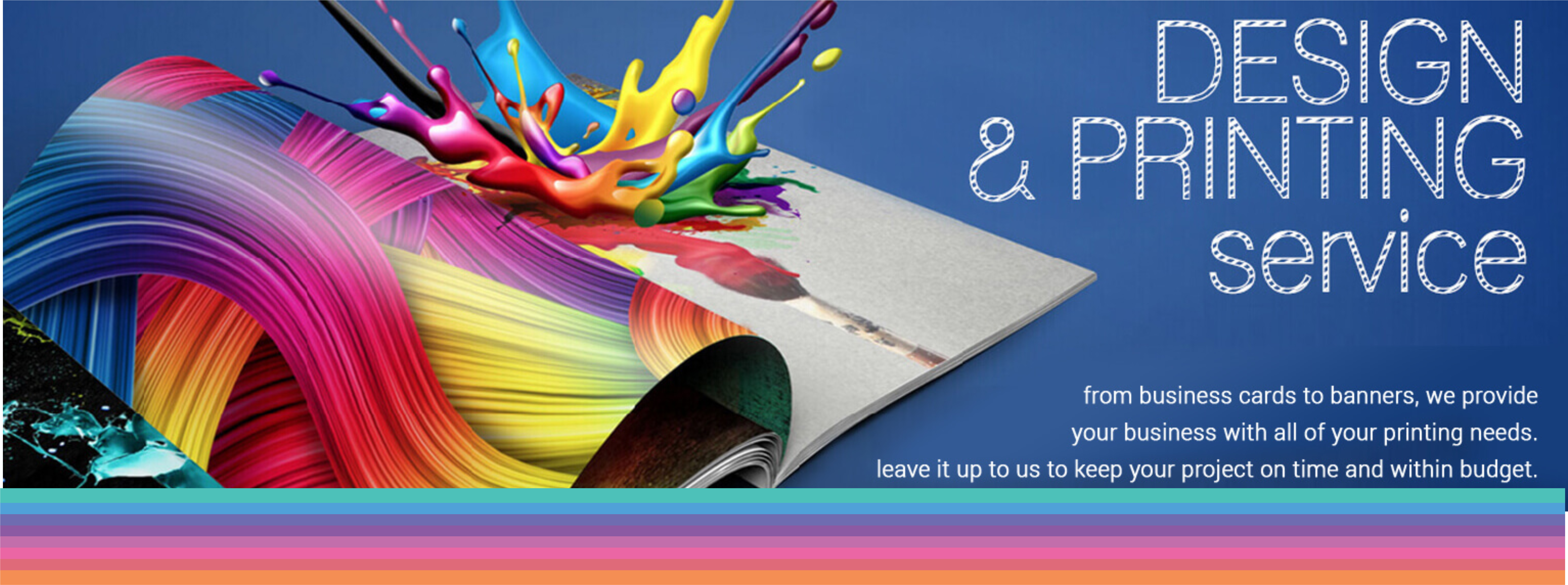 Design and printing services banner