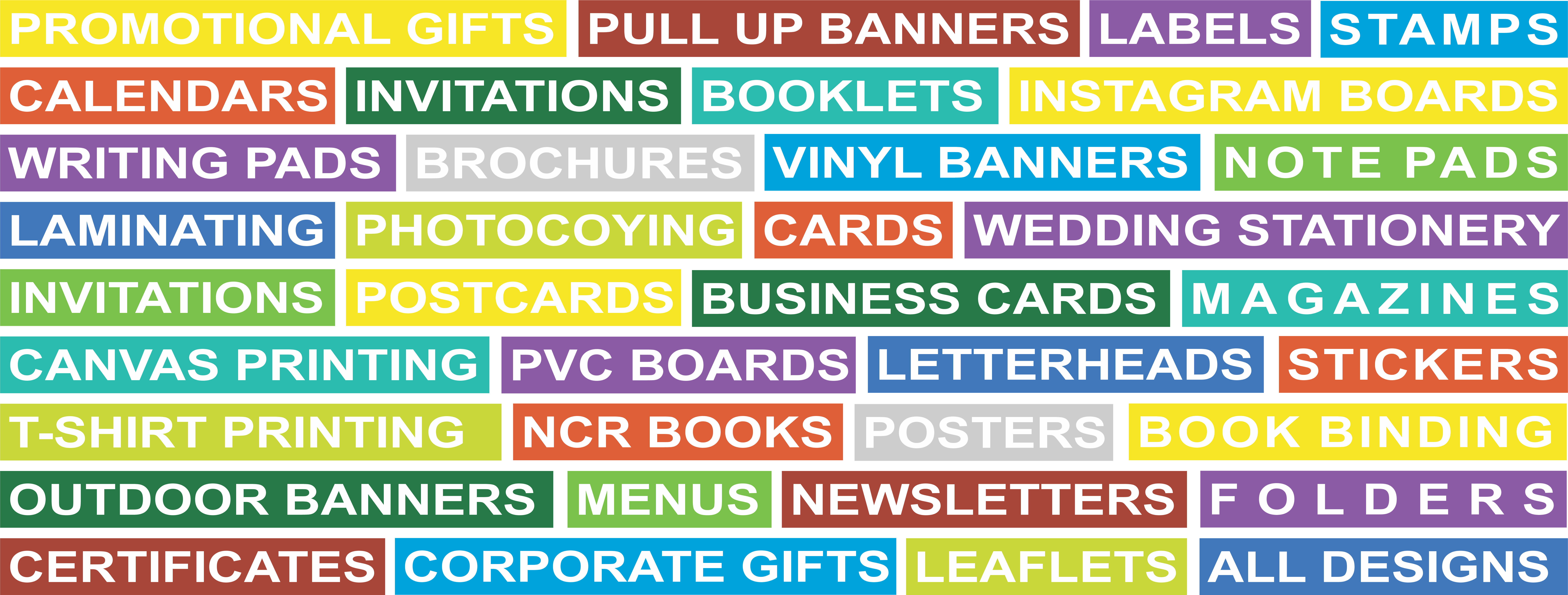 Word cloud Banner Banner showing available services